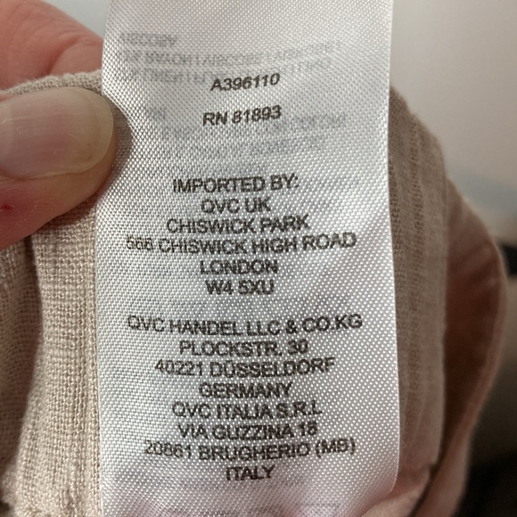 Naturals d&co. Linen, Rayon blend, Women's L, Casual Pants, Rouged sides - Picture 10 of 10